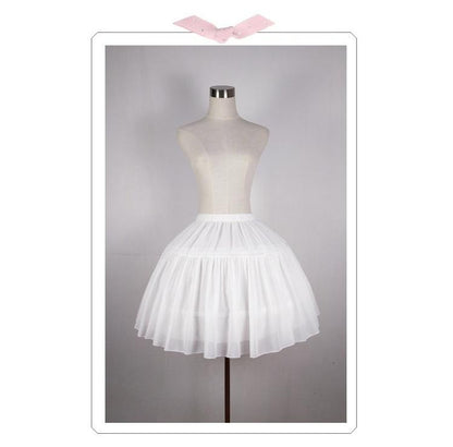 Krncrlo - White Lolita Petticoat, Adjustable Puffy, 17.7" (45 cm) 43978:789978
