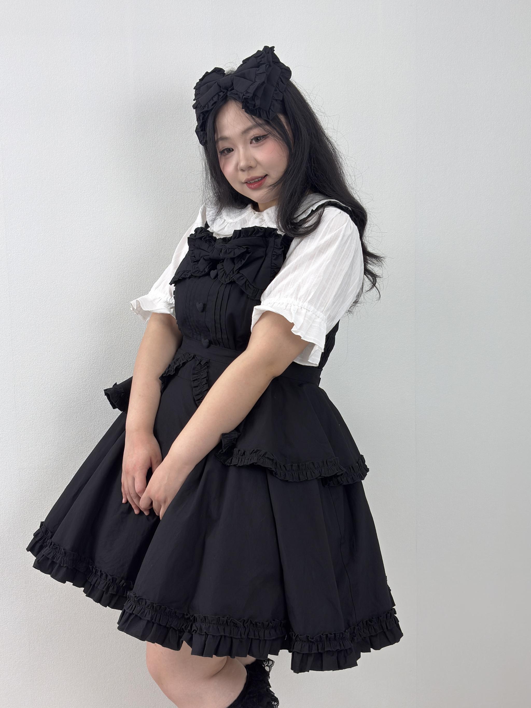 Cotton Plus Size Lolita JSK Dress, Full Back Shirring 45594:865183
