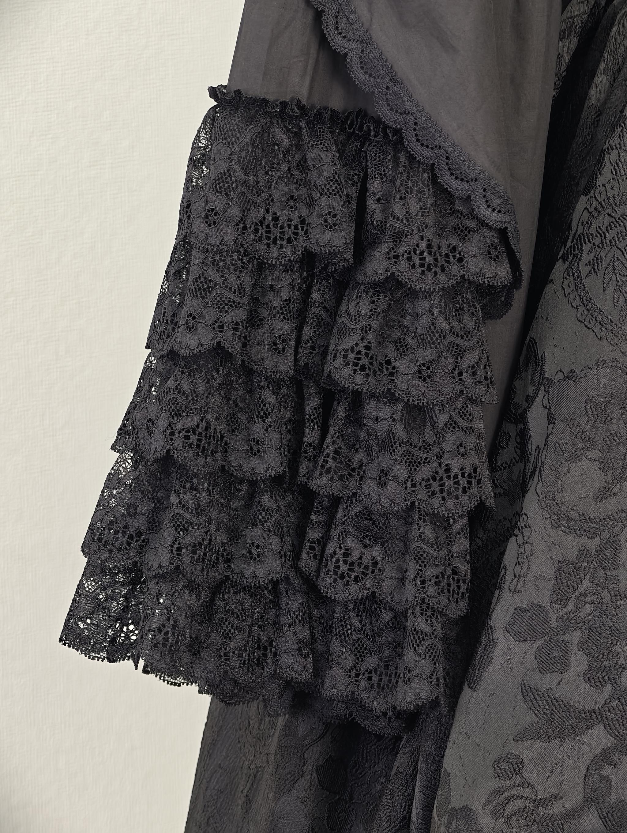 Plus Size Cotton Lolita Blouse, Princess Lace Sleeves 45596:865051