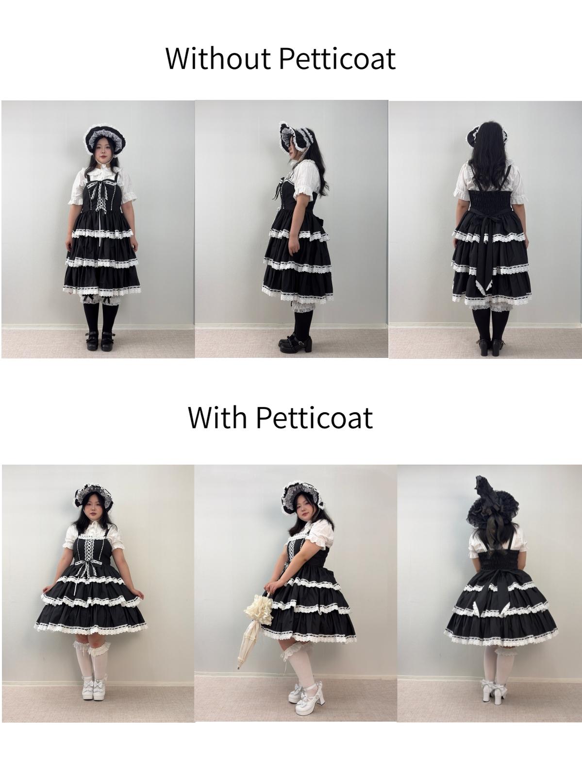 Noloria 21.7" (55 cm) Hoop Puffy Plus Size Lolita Petticoat, Moon Cage 45907:872697