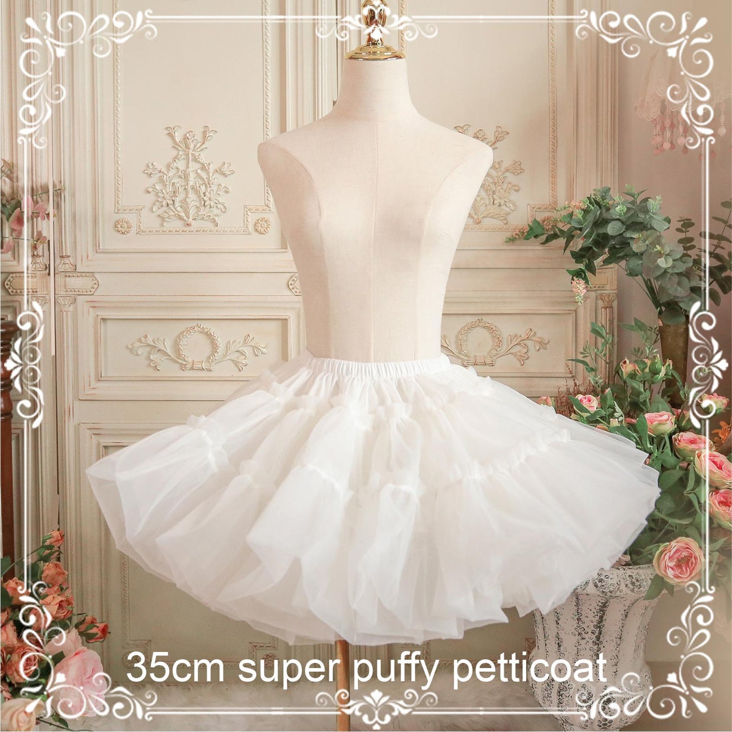 Aurora & Ariel 35cm A-Line Petticoat Collection Customizable (White) 32614:454950