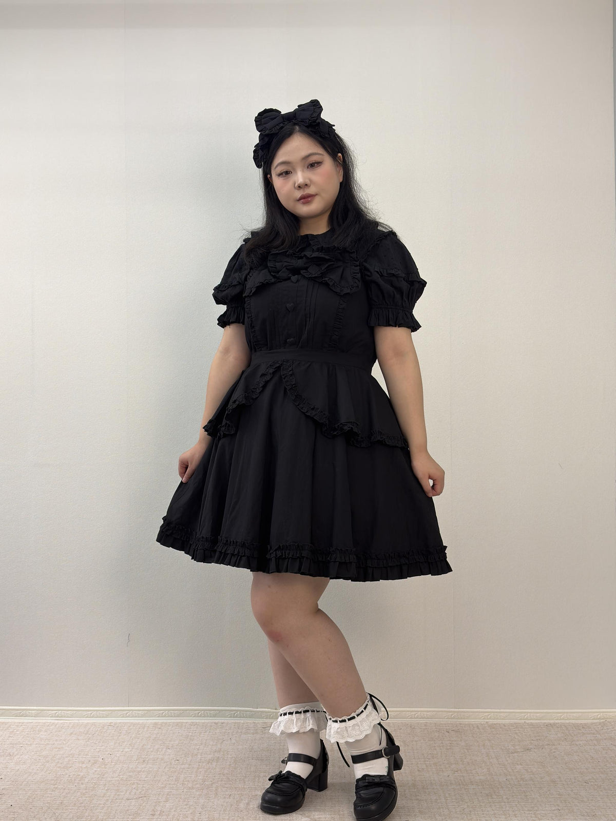Plus Size Sweet Lolita Cotton Blouse, Peter Pan Collar 46015:872423