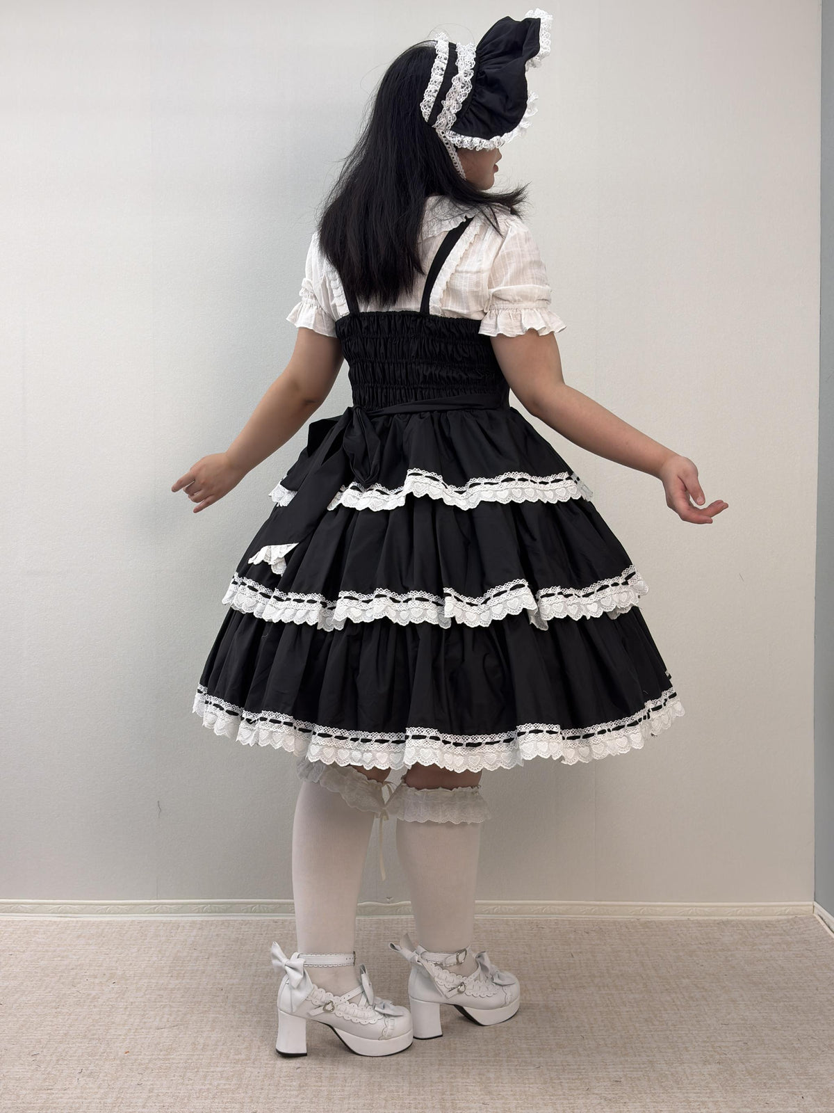 Noloria 21.7" (55 cm) Hoop Puffy Plus Size Lolita Petticoat, Moon Cage 45907:871683
