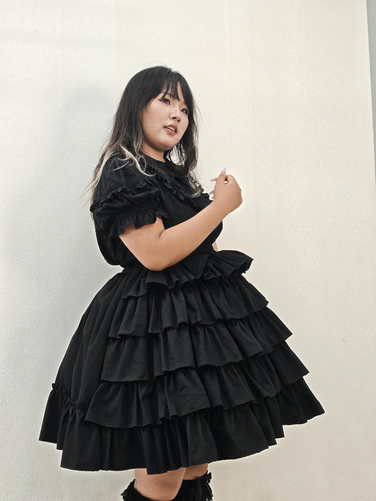 Plus Size Sweet Lolita Cotton Blouse, Peter Pan Collar 46015:872422