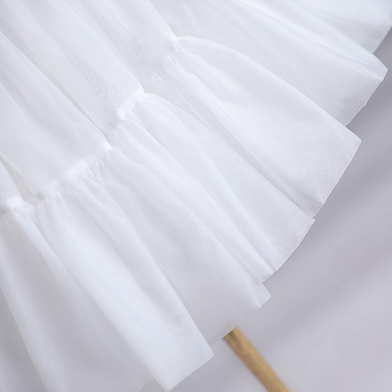 Noloria - White Puffy Lolita Petticoat, 17.7" (45 CM), Cotton Lining 43722:784673