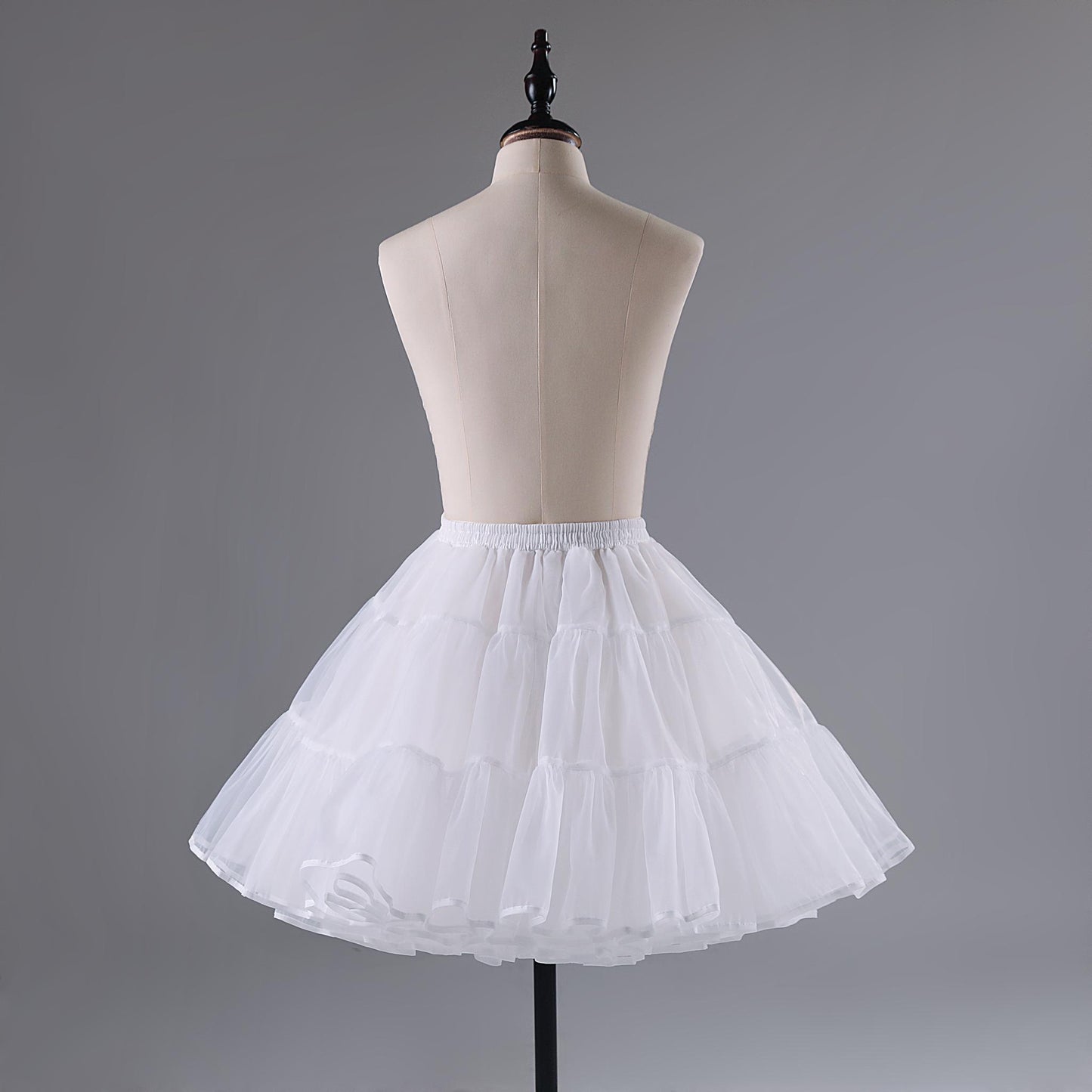 Noloria - 17.7" (45 cm) Organza Lolita Puffy White Petticoat 43720:789291