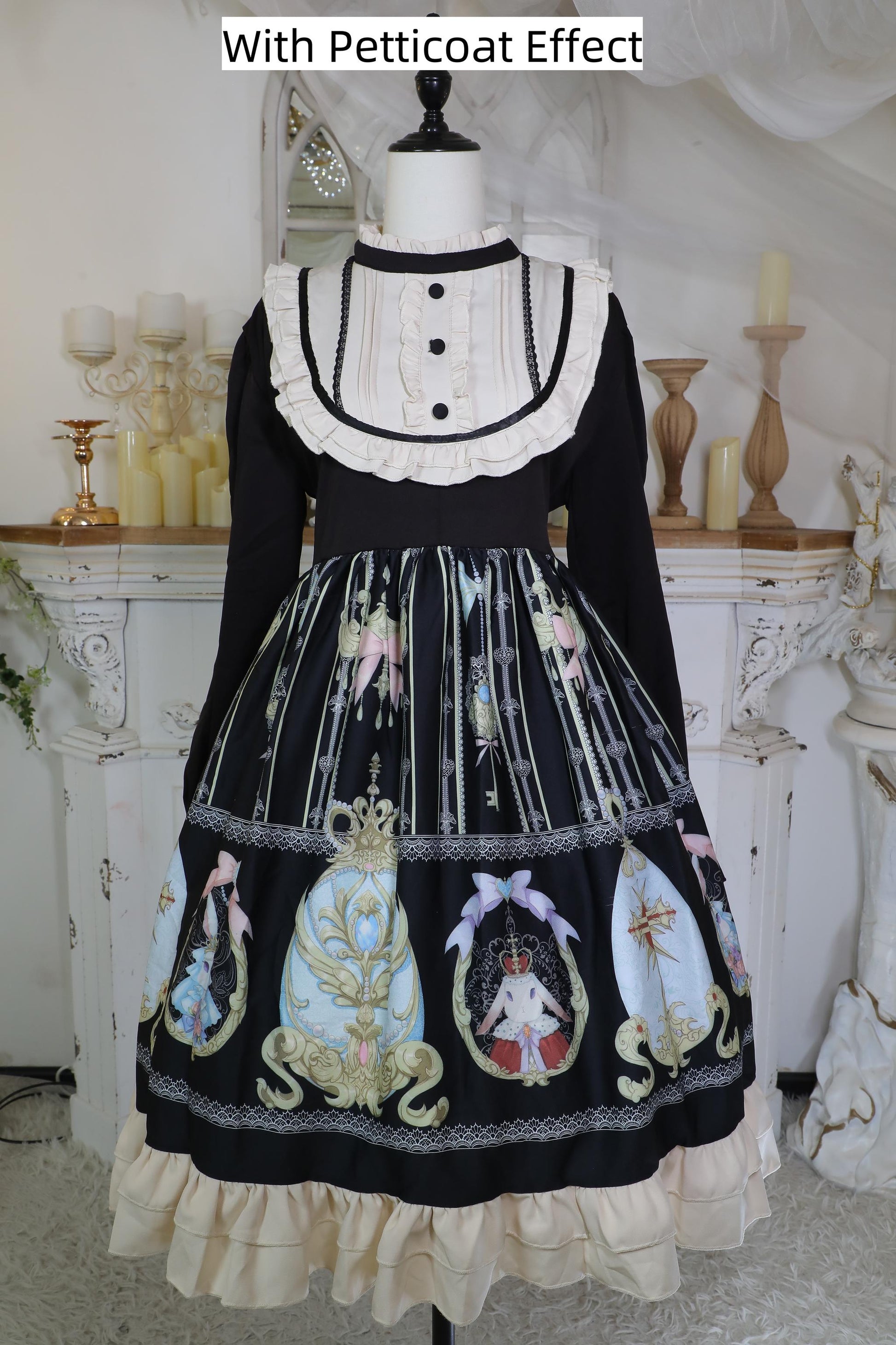 Noloria - White Puffy Lolita Petticoat, 17.7" (45 CM), Cotton Lining 43722:783758