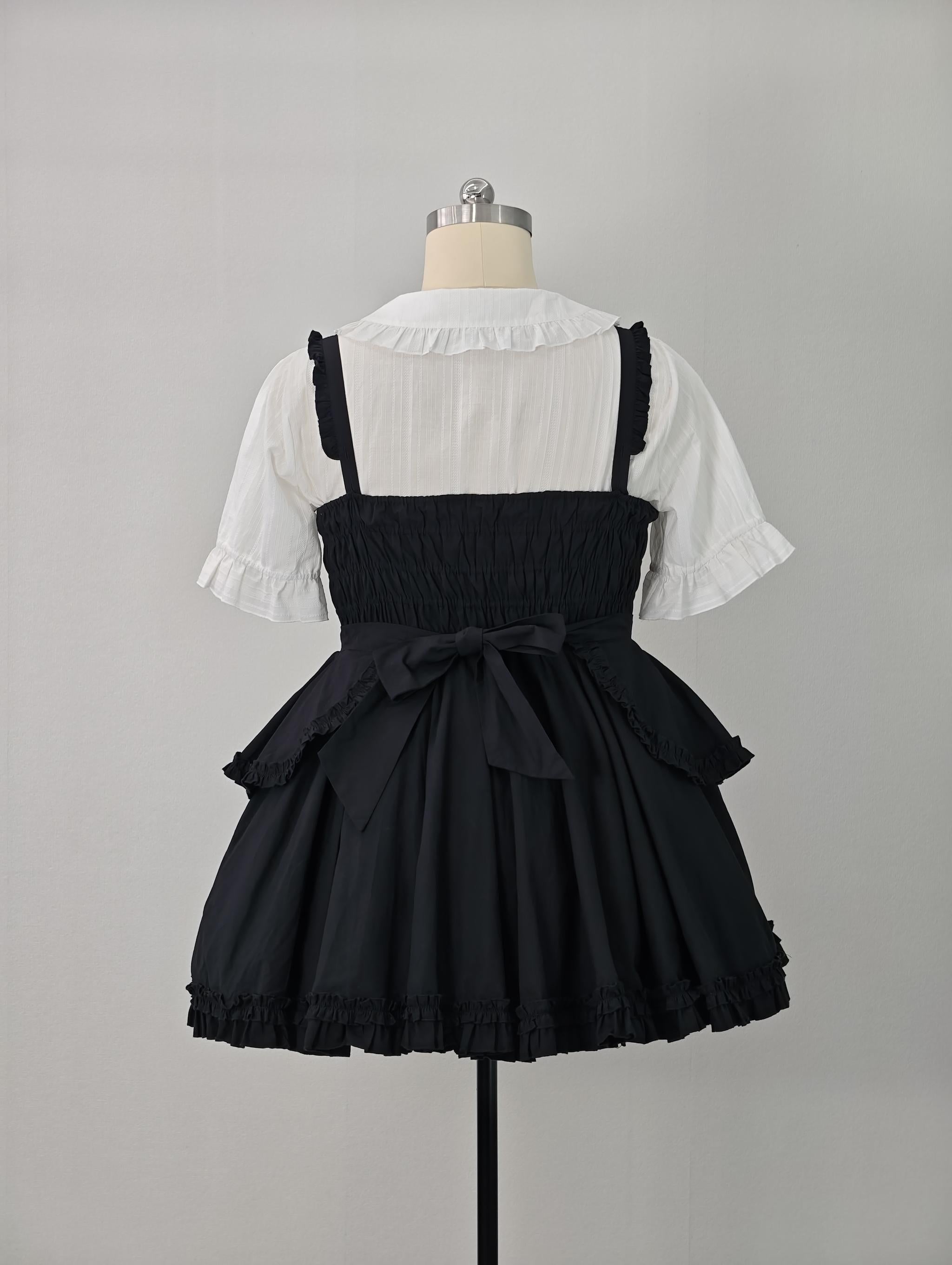 Cotton Plus Size Lolita JSK Dress, Full Back Shirring 45594:865167