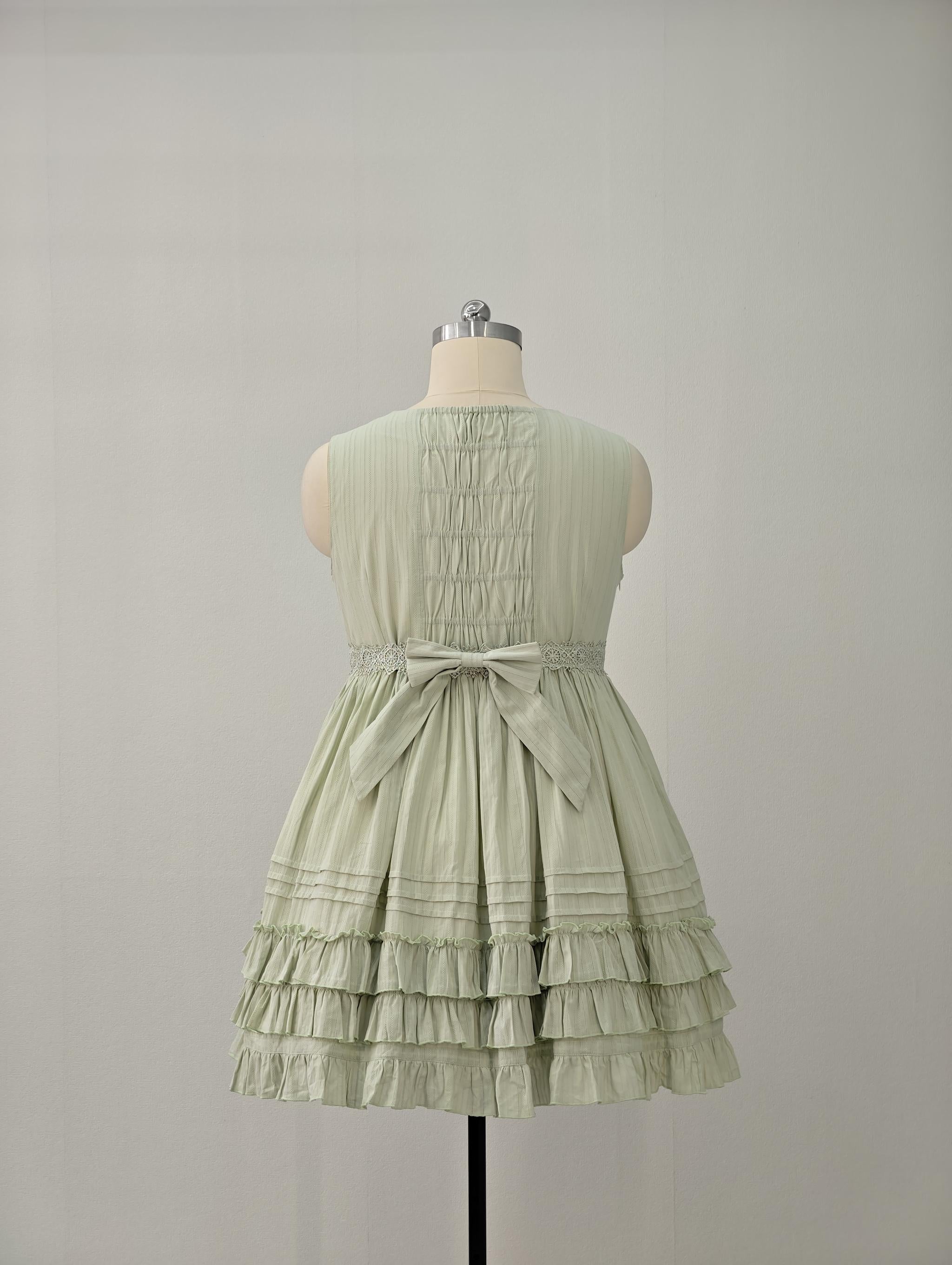 Cotton Plus Size Lolita Jumper Dress, Floral Embroidery 45595:865096