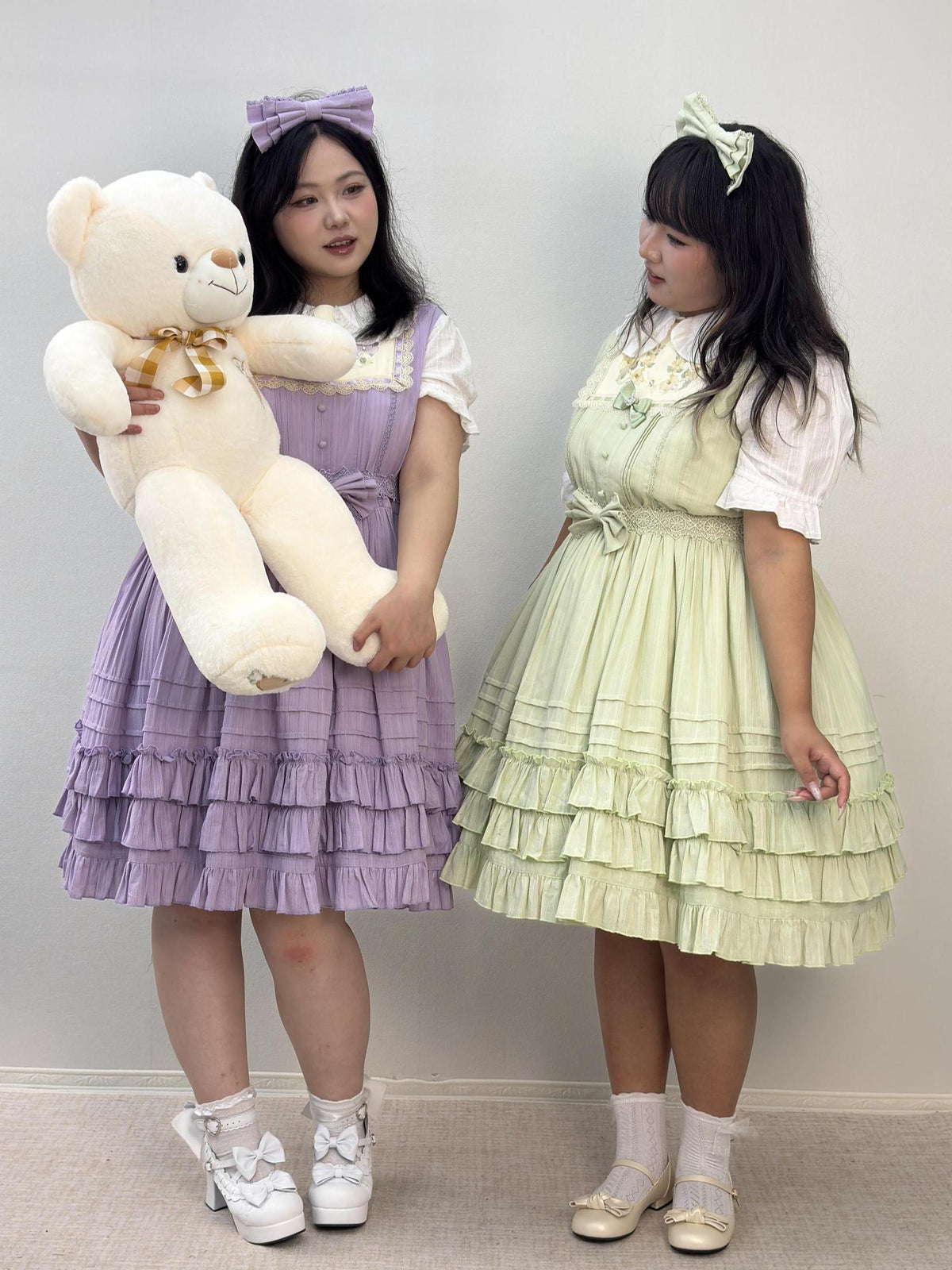 Cotton Plus Size Lolita Jumper Dress, Floral Embroidery 45595:872069
