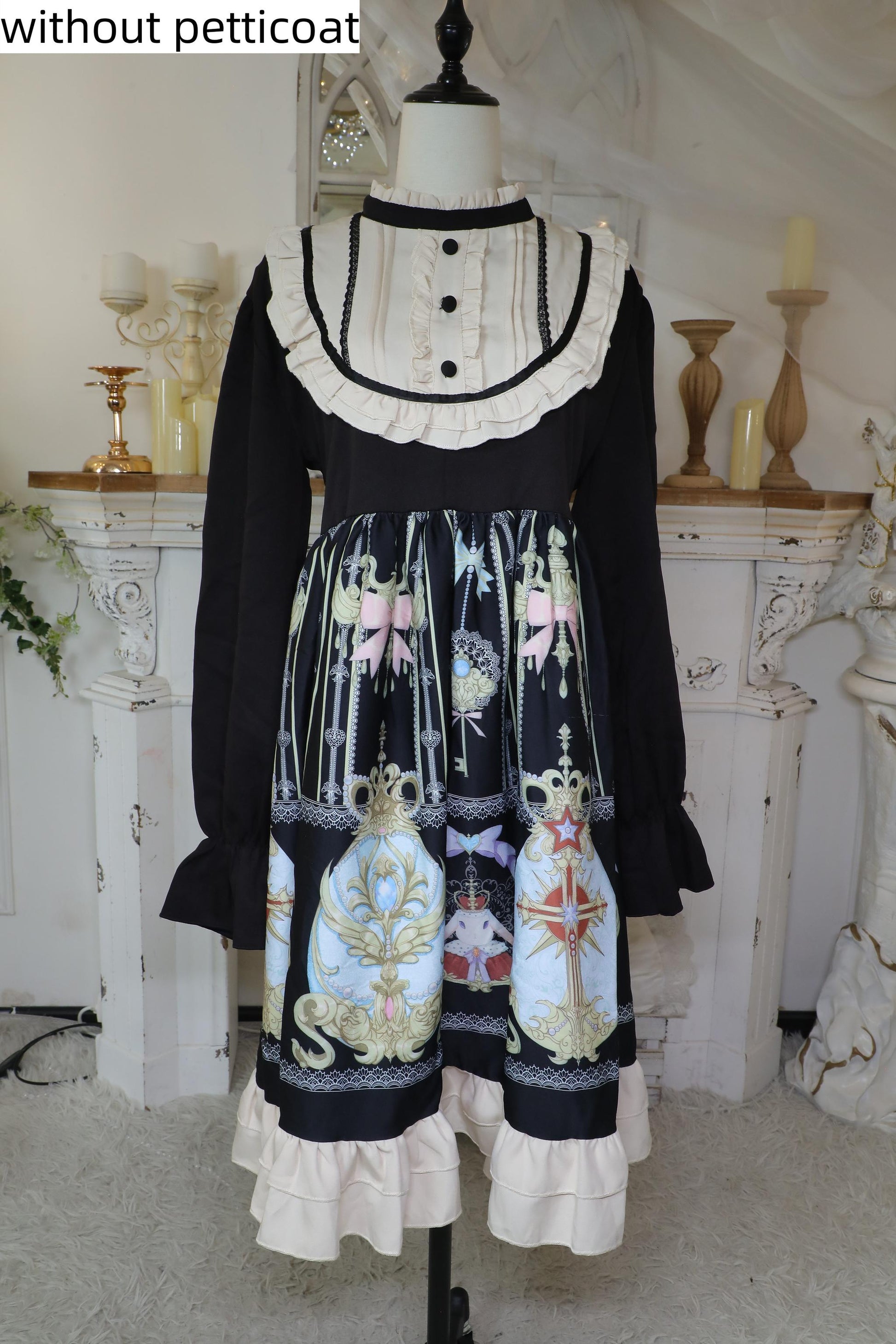 Noloria - 17.7" (45 cm) Organza Lolita Puffy White Petticoat 43720:784187
