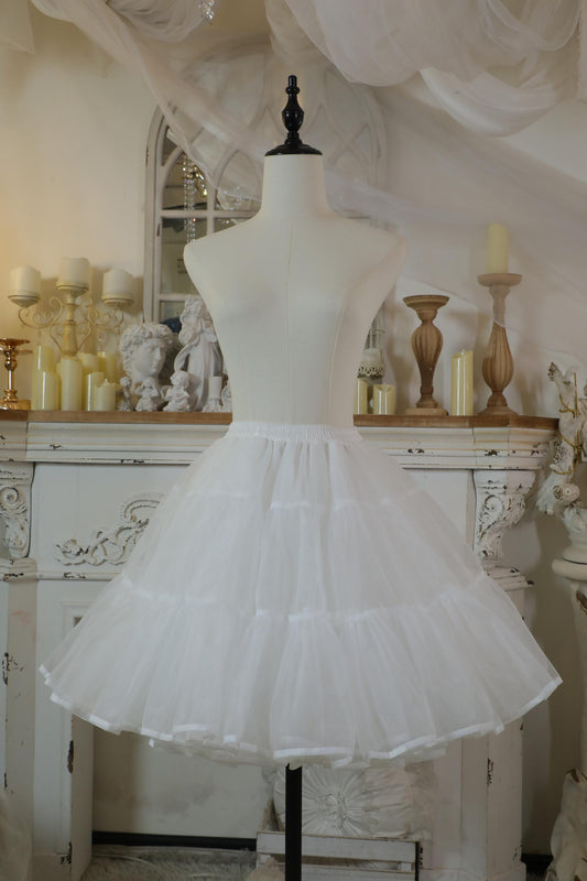 Noloria - 17.7" (45 cm) Organza Lolita Puffy White Petticoat 43720:784194