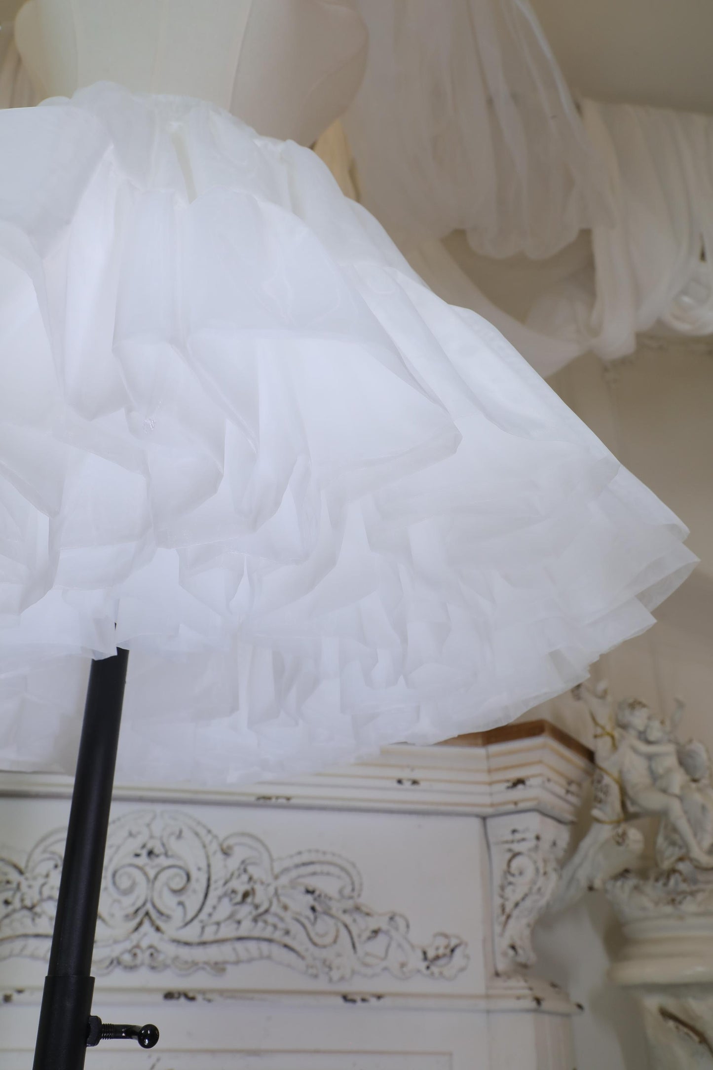 Noloria - White Puffy Lolita Petticoat, 17.7" (45 CM), Cotton Lining 43722:783755