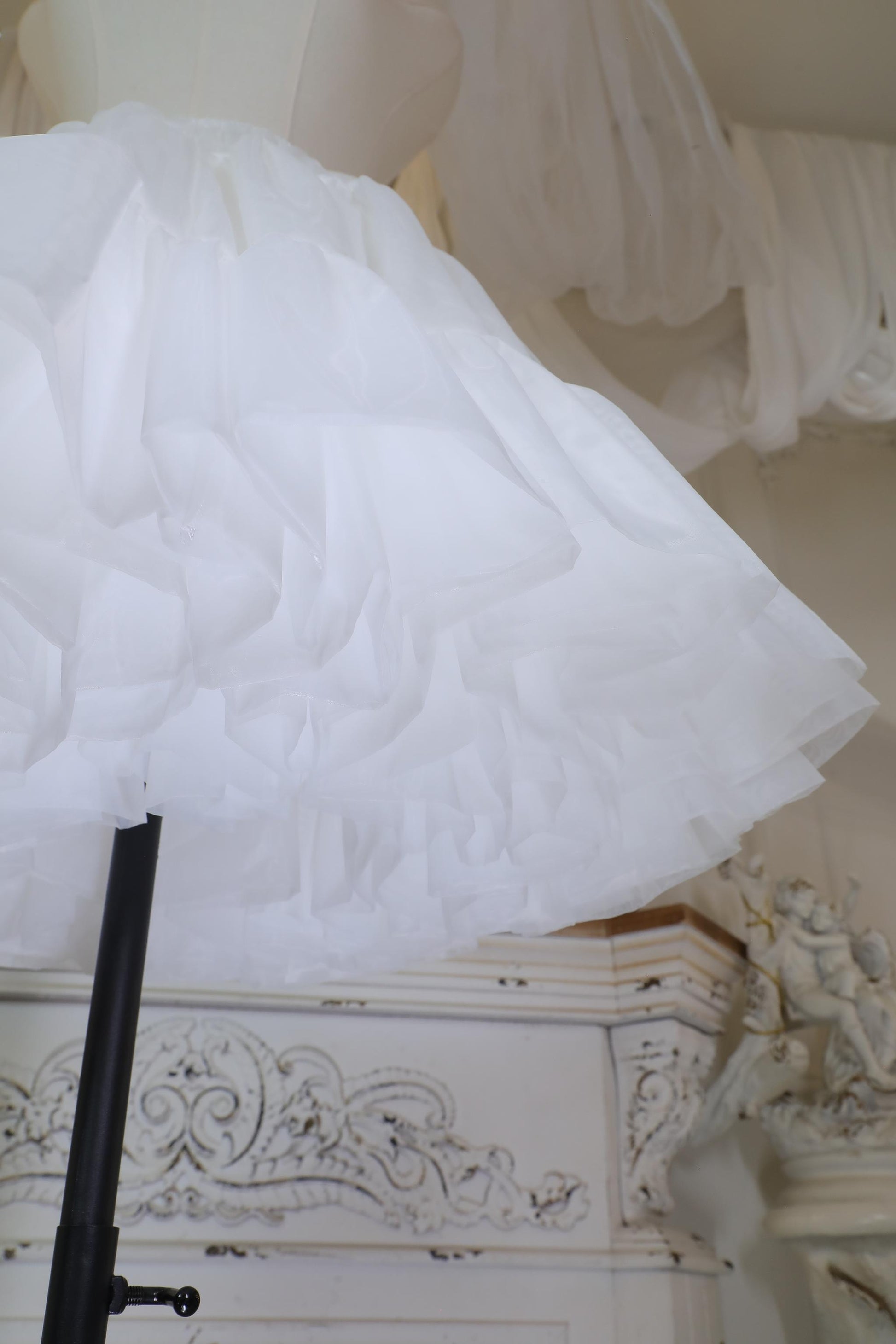Noloria - White Puffy Lolita Petticoat, 17.7" (45 CM), Cotton Lining 43722:783755
