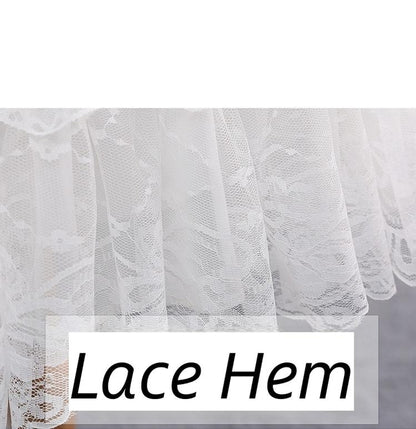 Manyiluo - White Adjustable Boned Lolita Petticoat, 18.1" (46 cm) 43947:790367