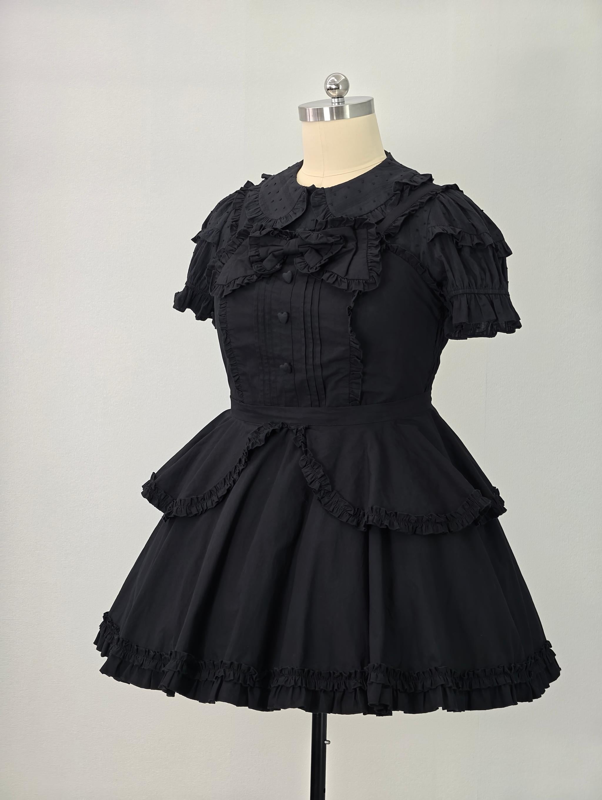 Cotton Plus Size Lolita JSK Dress, Full Back Shirring 45594:865163