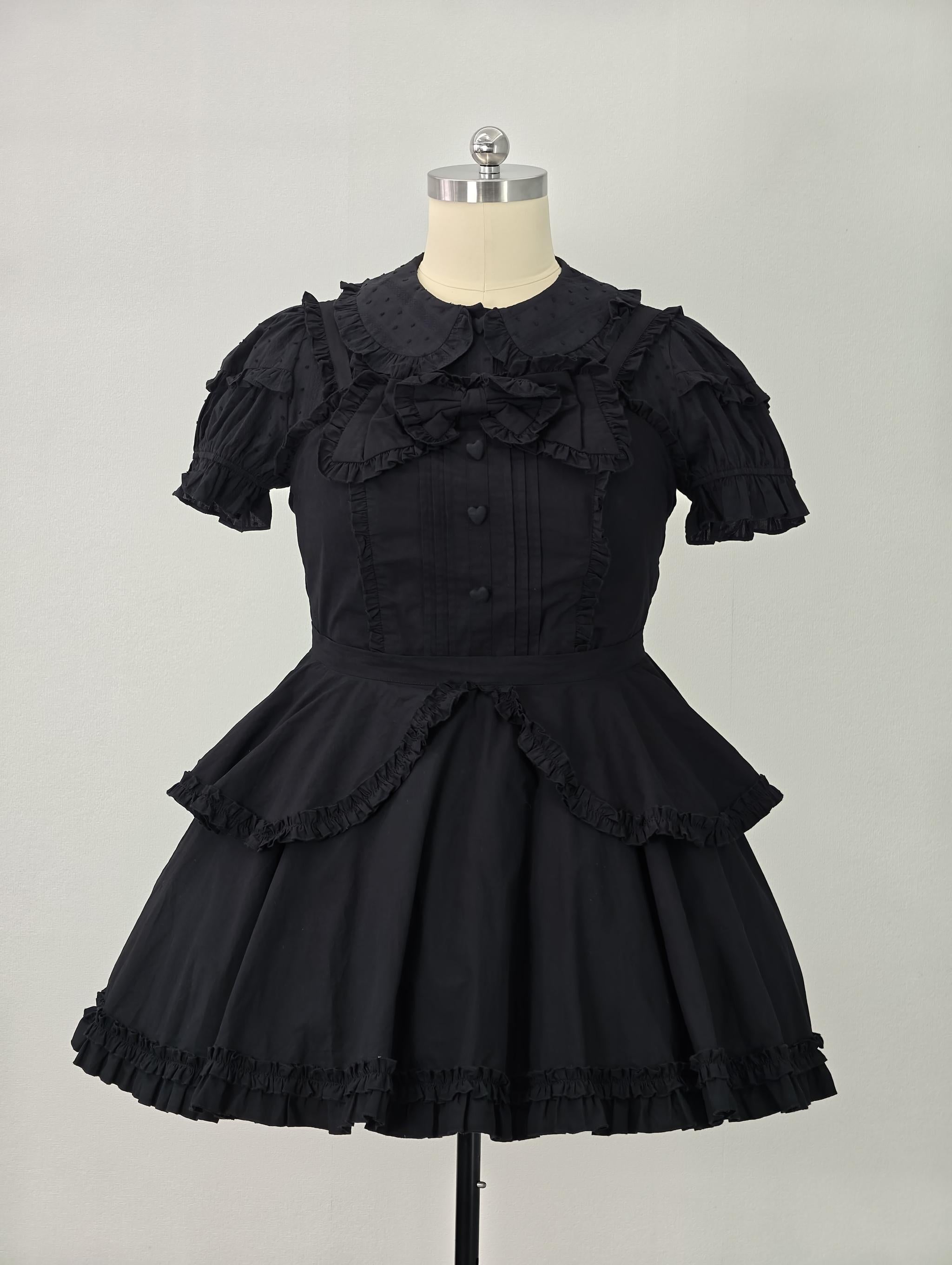 Cotton Plus Size Lolita JSK Dress, Full Back Shirring 45594:865168