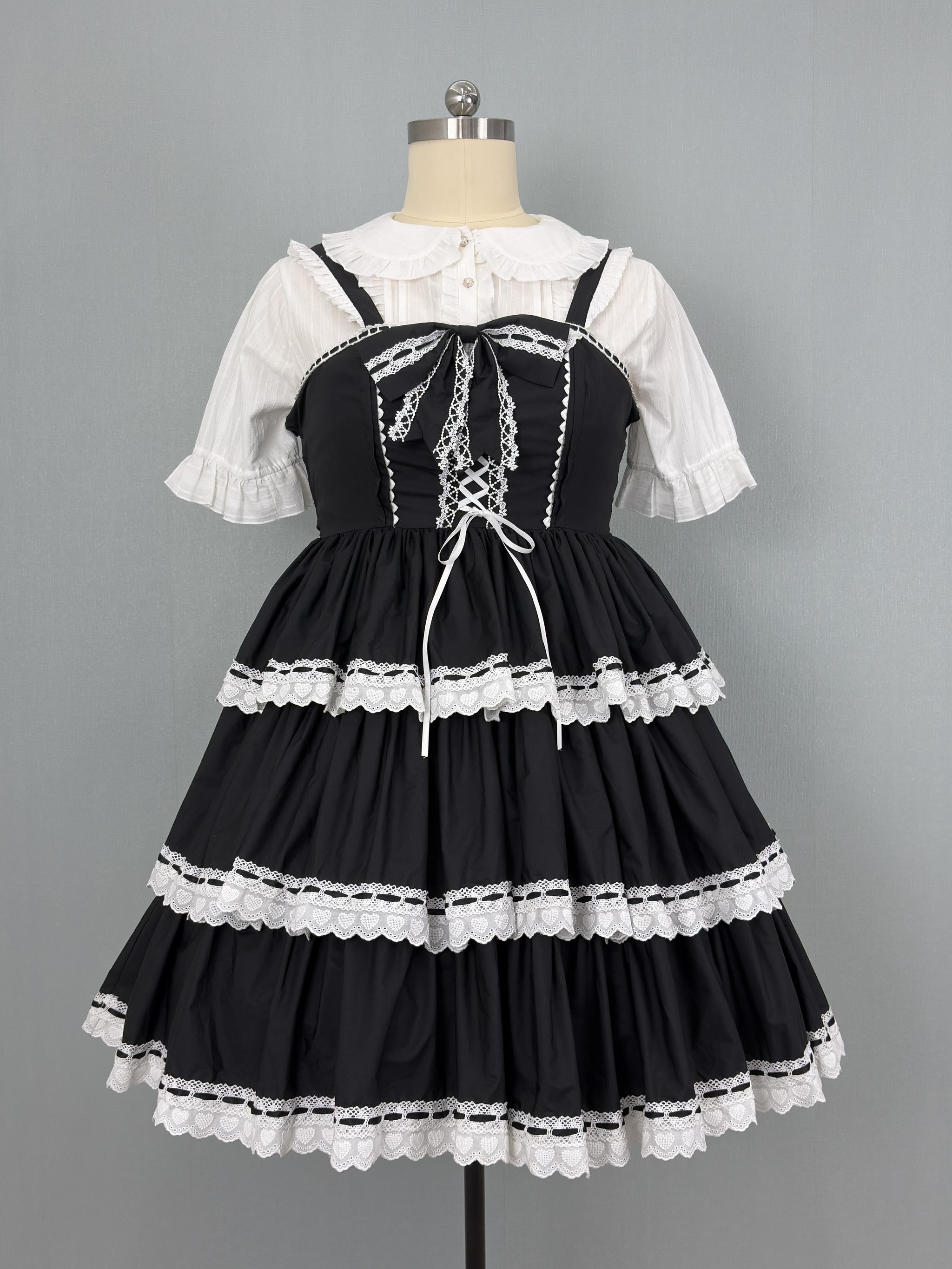 Otome Heart - Old School Lolita Jumper Skirt, Plus Size 45597:865027