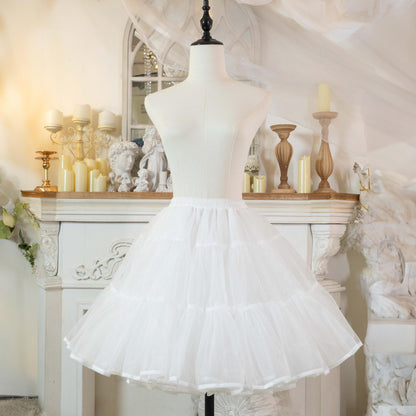 Noloria - 17.7" (45 cm) Organza Lolita Puffy White Petticoat 43720:786576