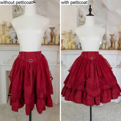 Noloria - White Puffy Lolita Petticoat, 17.7" (45 CM), Cotton Lining 43722:786523