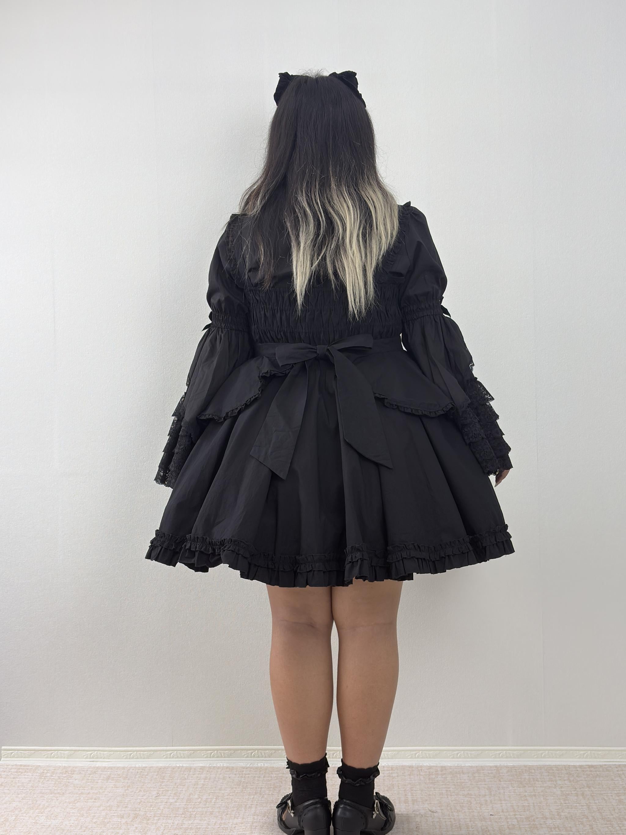 Cotton Plus Size Lolita JSK Dress, Full Back Shirring 45594:865181