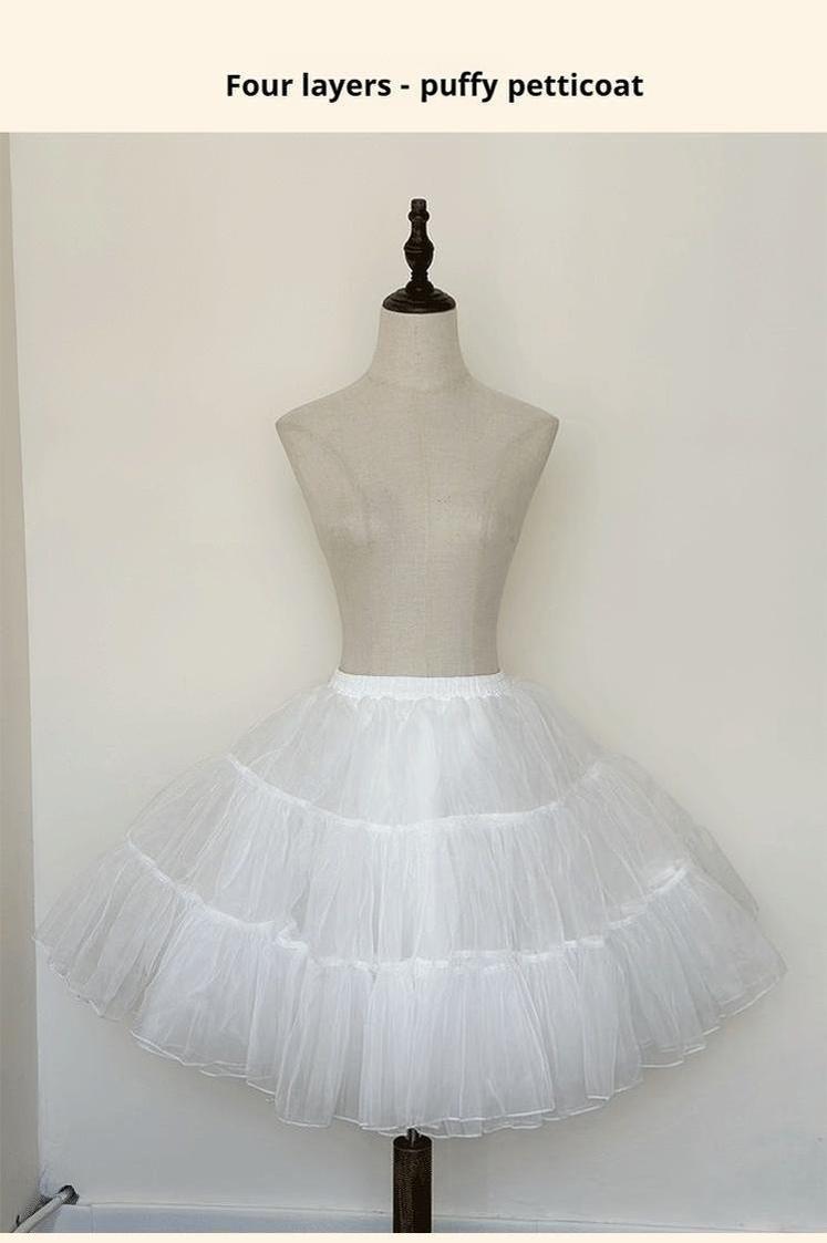 Niu Niu - Plus Size Lolita Petticoat with Daily or Puffy Version (2XL 3XL XL) 43981:790659
