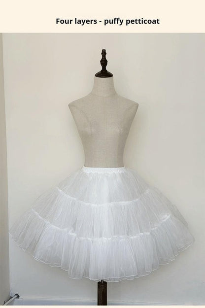 Niu Niu - Plus Size Lolita Petticoat with Daily or Puffy Version (2XL 3XL XL) 43981:790659