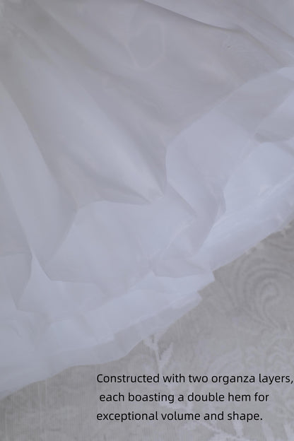 Noloria - White Puffy Lolita Petticoat, 17.7" (45 CM), Cotton Lining 43722:783761