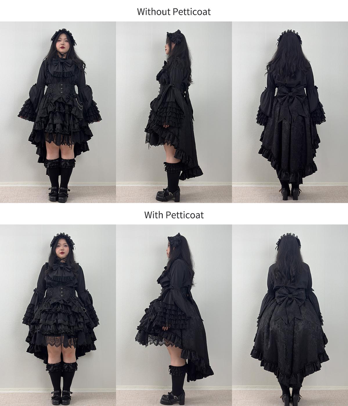 Noloria 18.9" (48 cm) High Volume Lolita Petticoat, Cloud Bloom 45716:866035