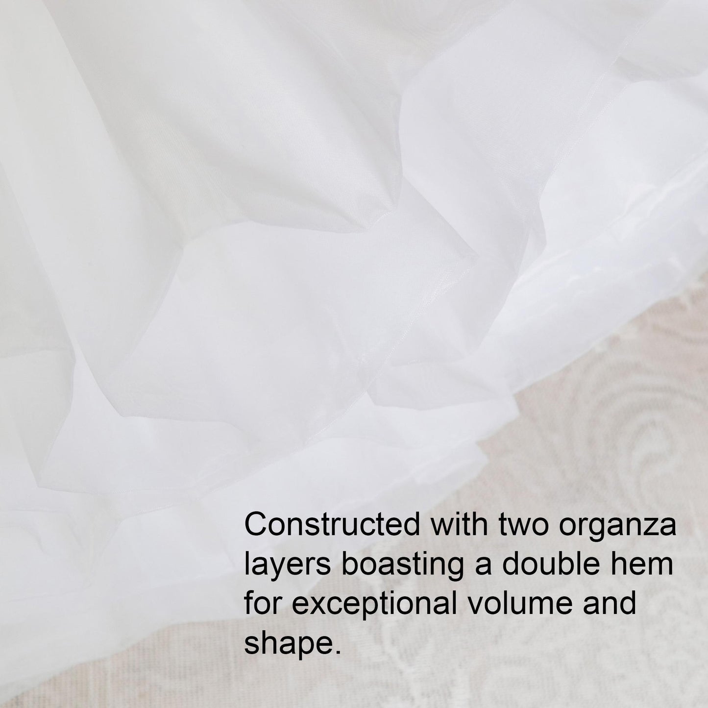 Noloria - White Puffy Lolita Petticoat, 17.7" (45 CM), Cotton Lining 43722:786546