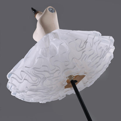 Noloria - 17.7" (45 cm) Organza Lolita Puffy White Petticoat 43720:789293