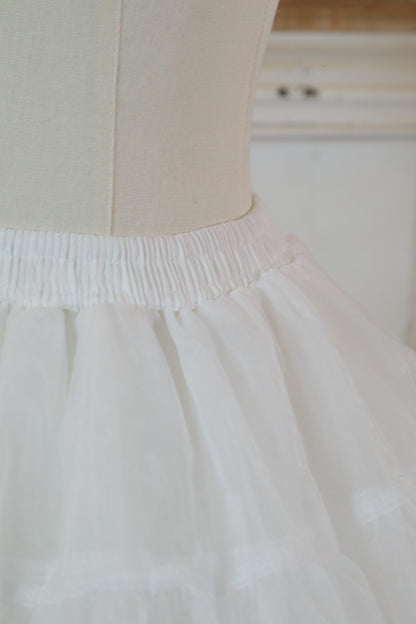 Noloria - 17.7" (45 cm) Organza Lolita Puffy White Petticoat 43720:784190