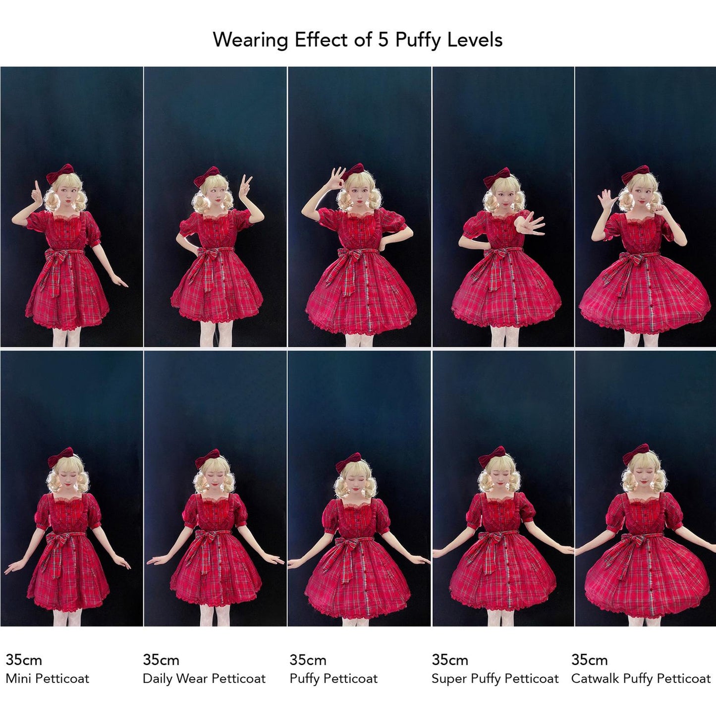 35cm Daily Lolita Petticoat Customizable 32918:456430 32918:456430