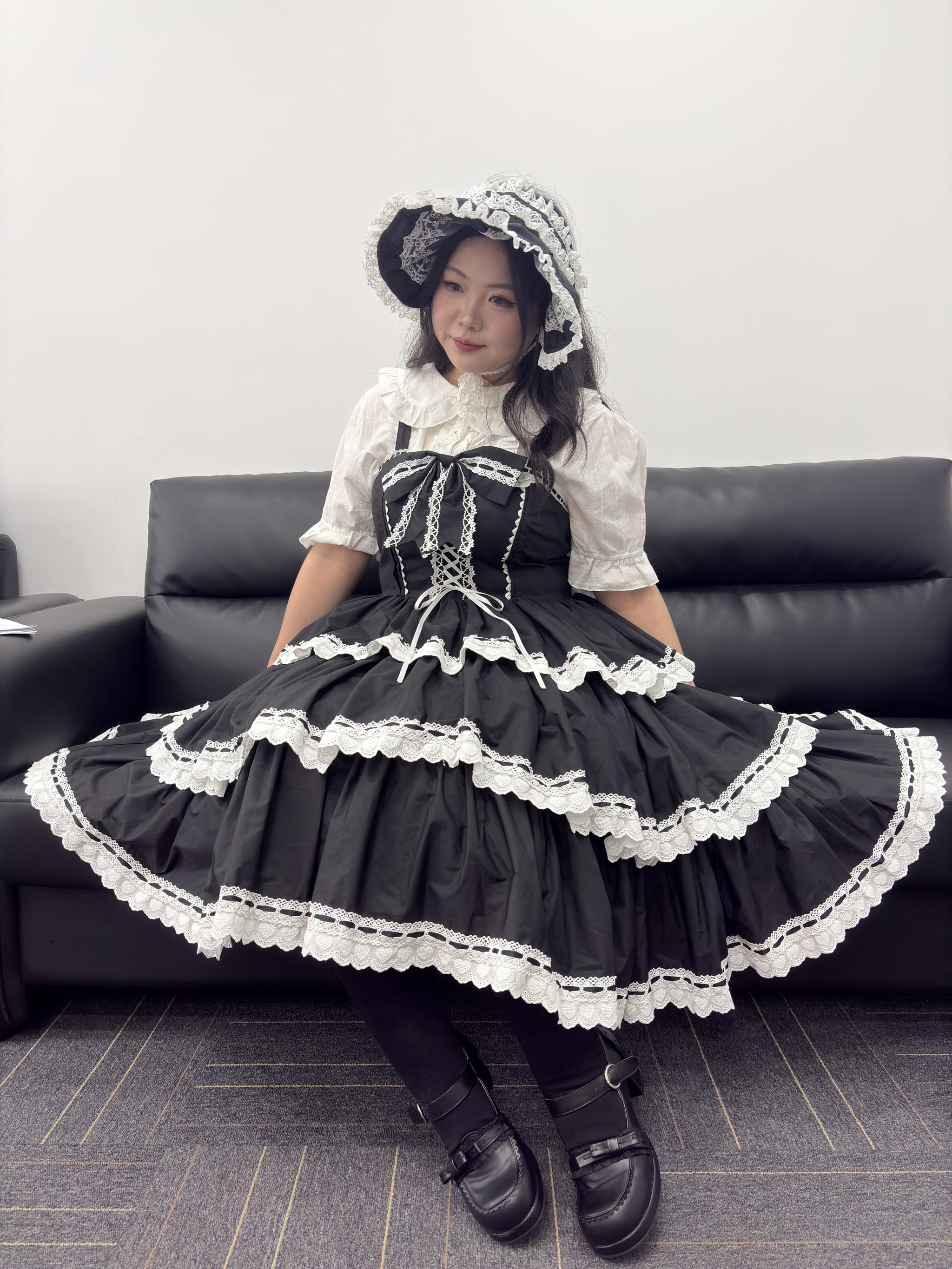 Otome Heart - Old School Lolita Jumper Skirt, Plus Size 45597:865046