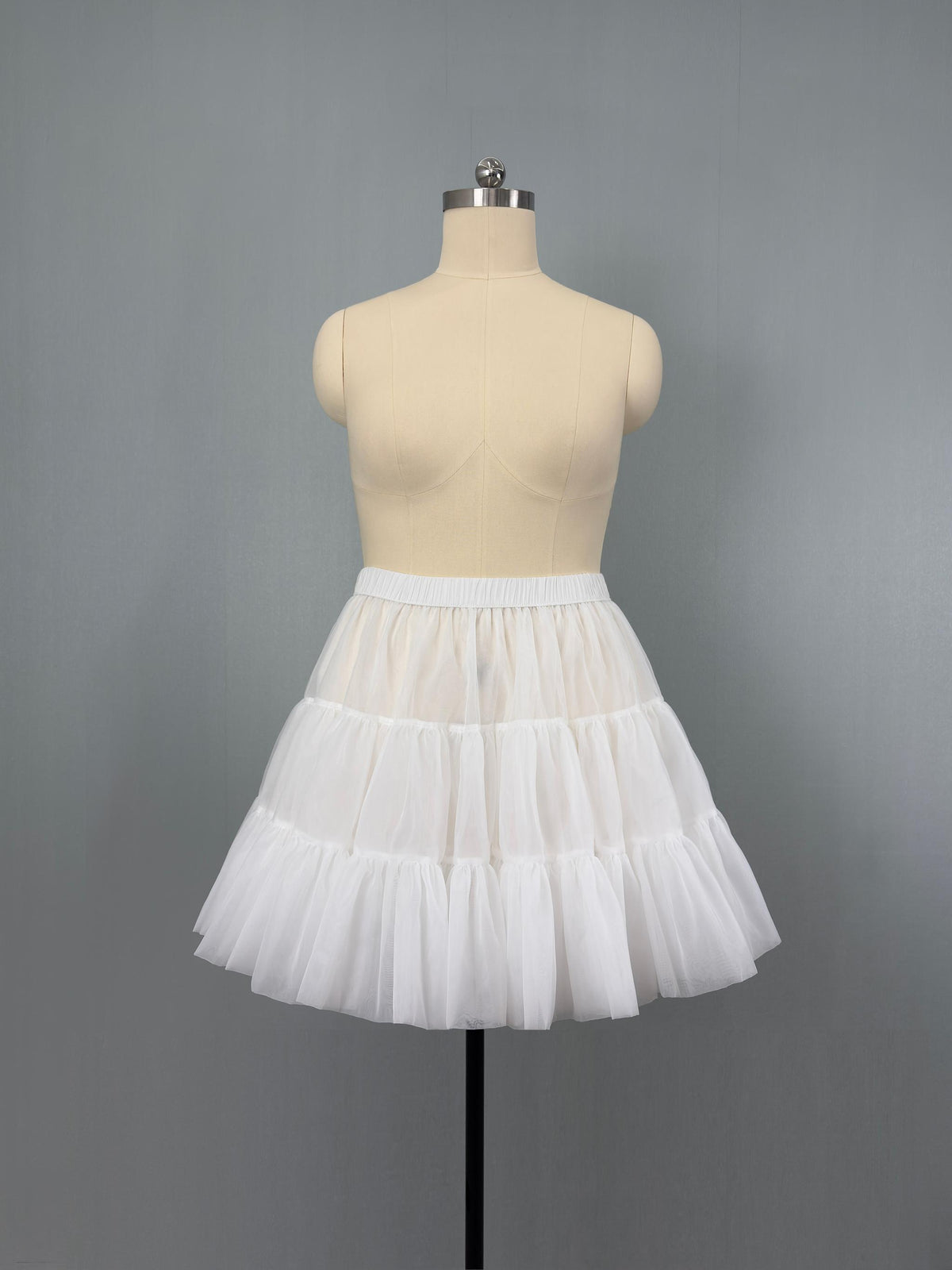 Noloria 18.9" (48 cm) Dailywear Lolita Petticoat, Soft Halo (White / 1X 2X 3X) 45715:871425