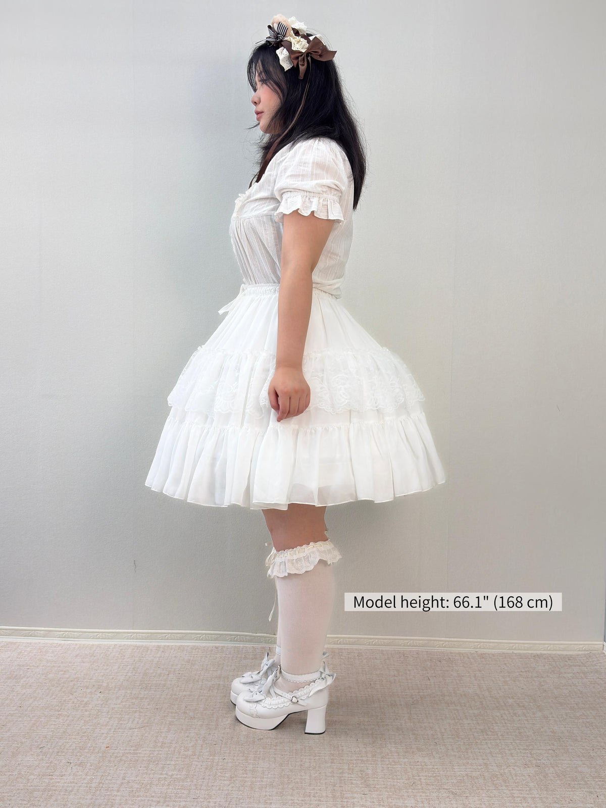 Noloria 21.7" (55 cm) Hoop Puffy Plus Size Lolita Petticoat, Moon Cage 45907:872690