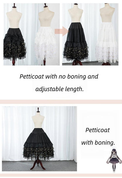 Manyiluo - Wedding Lolita Petticoat, Detachable Bone Support 43963:790579