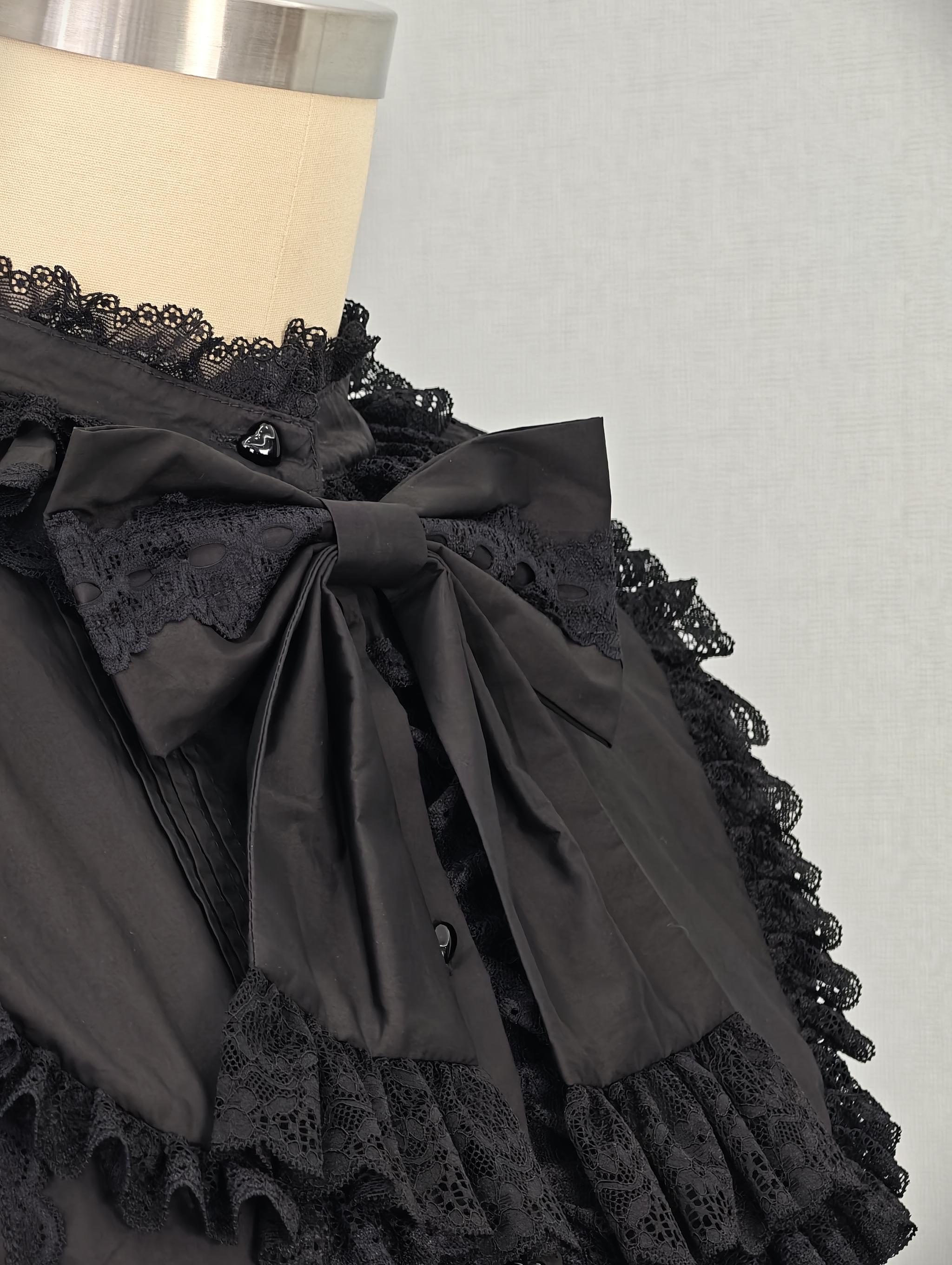 Plus Size Cotton Lolita Blouse, Princess Lace Sleeves 45596:865052