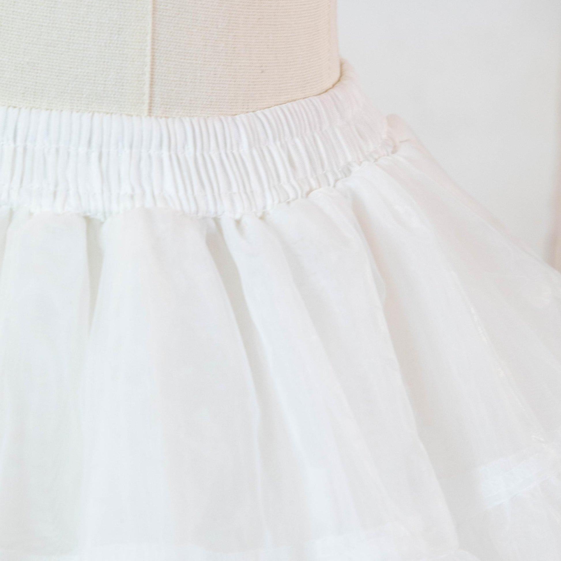 Noloria - 17.7" (45 cm) Organza Lolita Puffy White Petticoat 43720:786574
