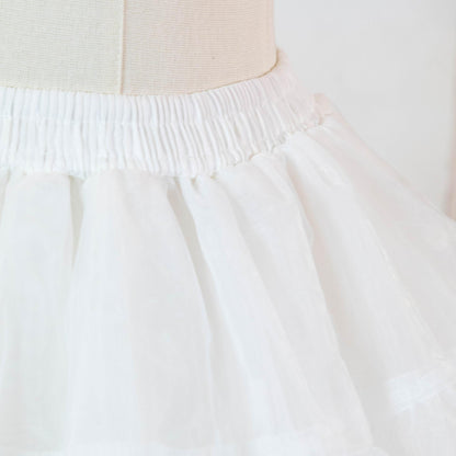 Noloria - 17.7" (45 cm) Organza Lolita Puffy White Petticoat 43720:786574