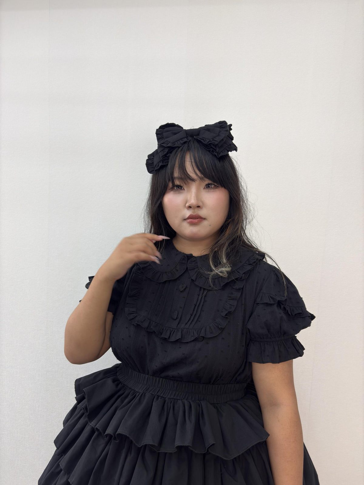 Plus Size Sweet Lolita Cotton Blouse, Peter Pan Collar 46015:872427