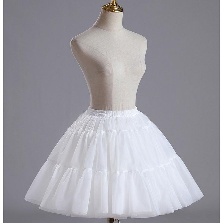 Noloria - White Puffy Lolita Petticoat, 17.7" (45 CM), Cotton Lining 43722:784674
