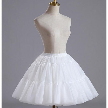 Noloria - White Puffy Lolita Petticoat, 17.7" (45 CM), Cotton Lining 43722:784674