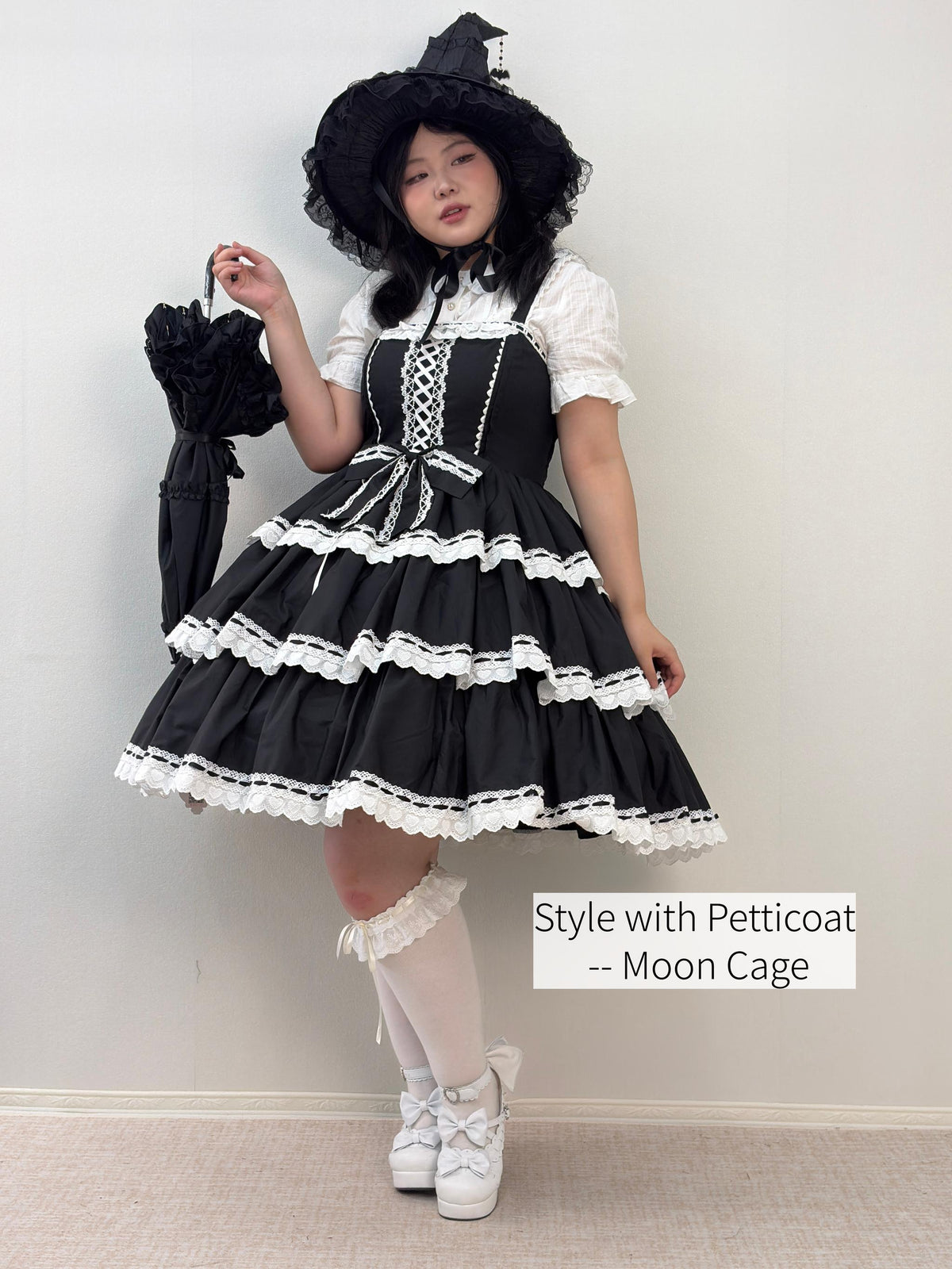 Otome Heart - Old School Lolita Jumper Skirt, Plus Size 45597:872500