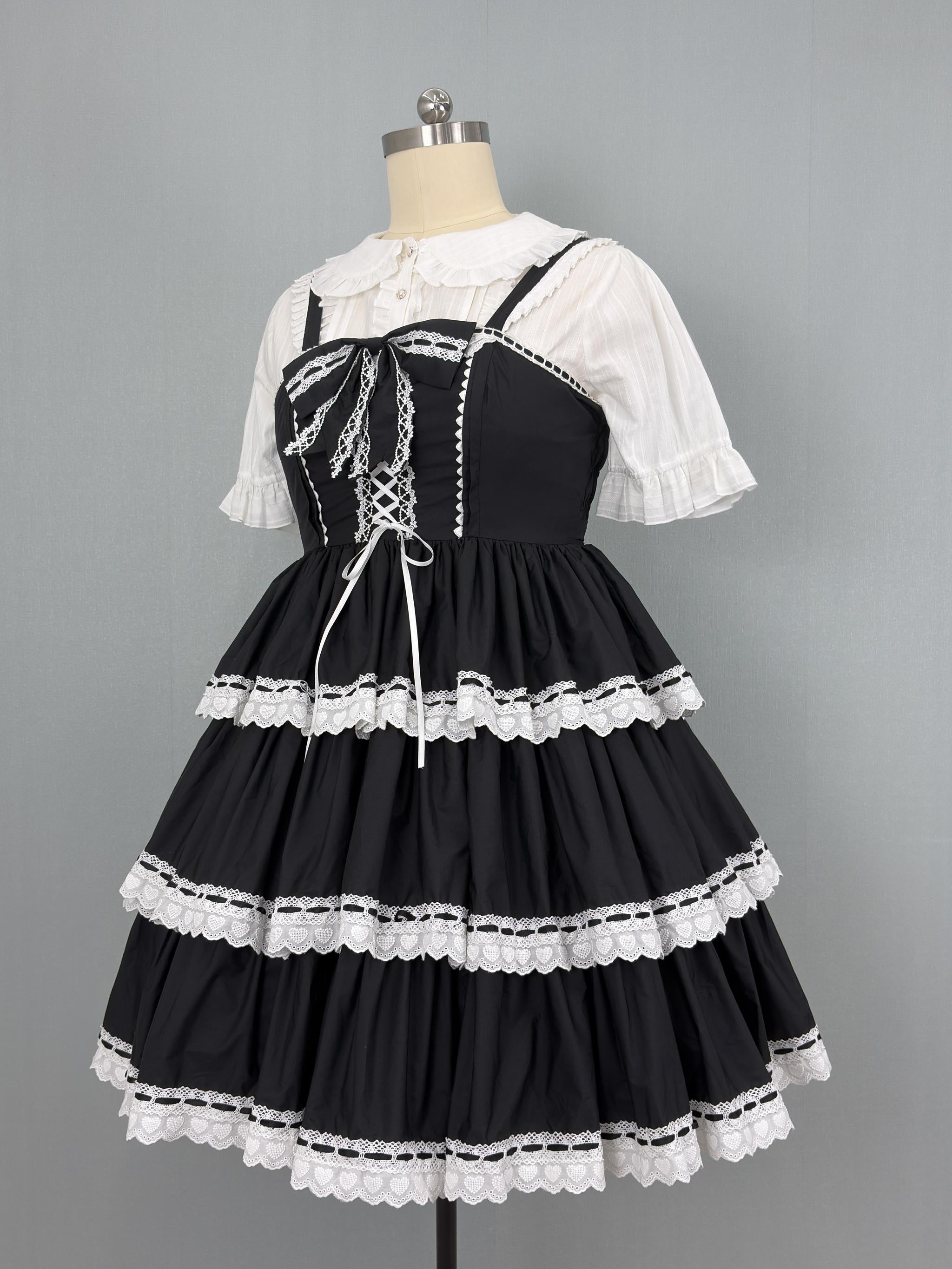 Otome Heart - Old School Lolita Jumper Skirt, Plus Size 45597:865018