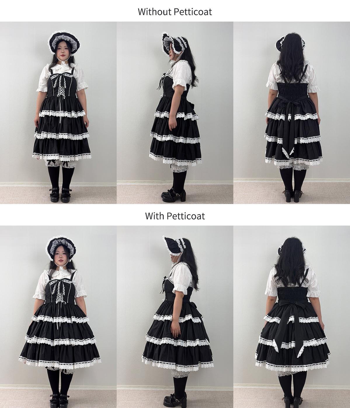 Noloria 18.9" (48 cm) High Volume Lolita Petticoat, Cloud Bloom 45716:866036