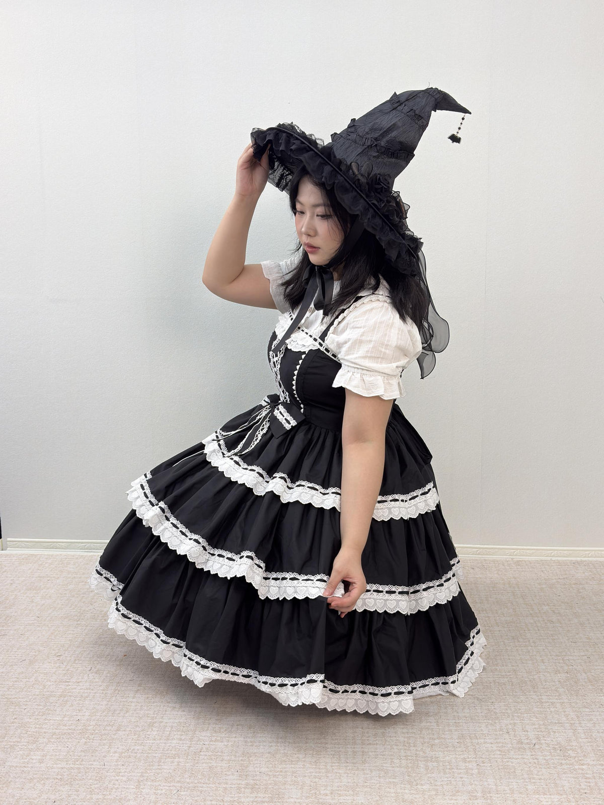 Otome Heart - Old School Lolita Jumper Skirt, Plus Size 45597:872501