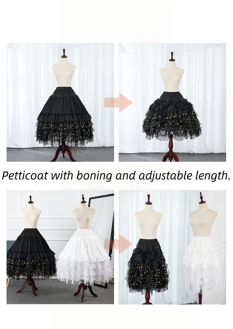Manyiluo - Wedding Lolita Petticoat, Detachable Bone Support 43963:790580
