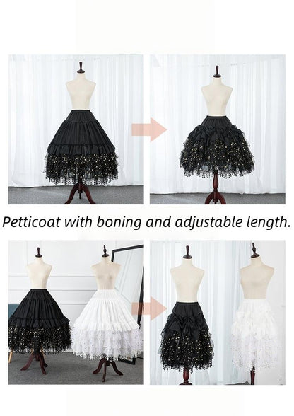 Manyiluo - Wedding Lolita Petticoat, Detachable Bone Support 43963:790580