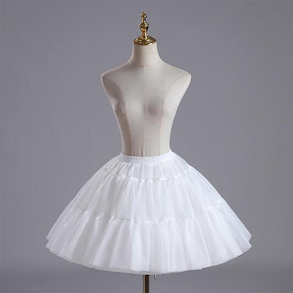 Noloria - White Puffy Lolita Petticoat, 17.7" (45 CM), Cotton Lining (White) 43722:784670
